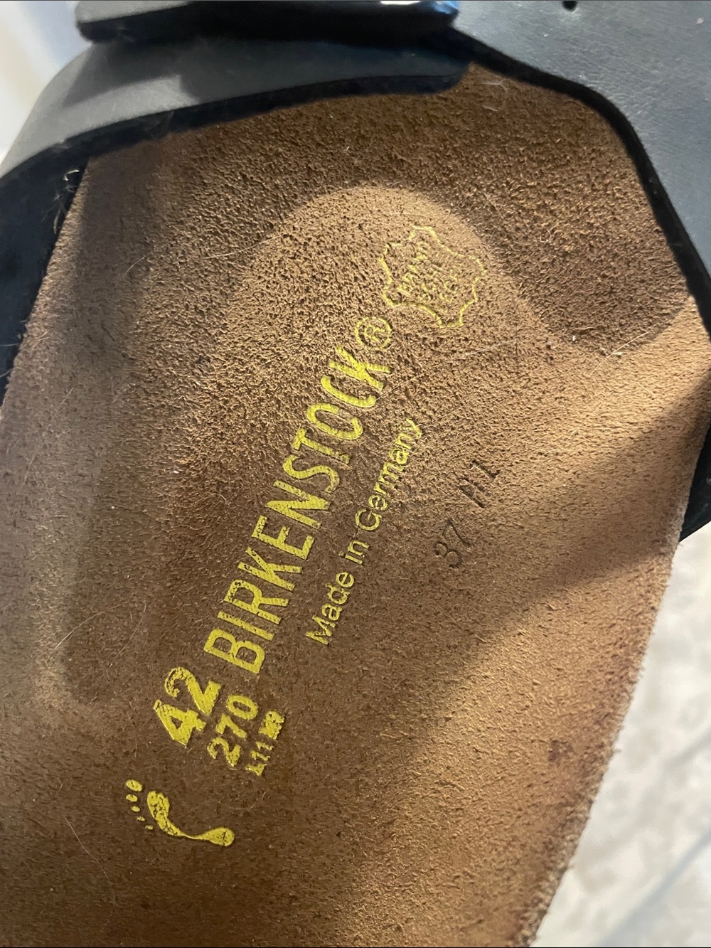 Birkenstock Rio Black Leather Strappy Sandals women’s 11 men’s 9 - Picture 2 of 4